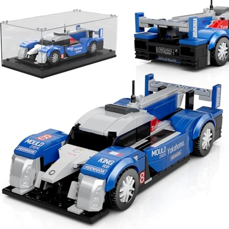 Mould King 27074 Technik Speed Champion, 908RC Rennwagen Bausteine Set mit 353 Teilen und Acryl Vitrine für Erwachsene – Bild 1