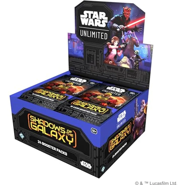 Fantasy Flight Games Star Wars Unlimited - Shadow of the Galaxy Display (English), Trading Card Game Booster Display - Smugglers, Rogues, and Bounty Hunters from the Outer Rim, 24 Packs of 16 Cards, Ages 12+ – Bild 2