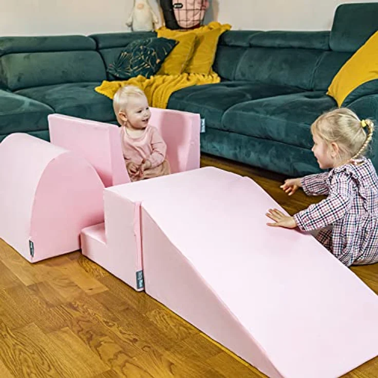 KiddyMoon Spielplatz Aus Schaumstoff Hindernisläufen, Pink – Bild 4