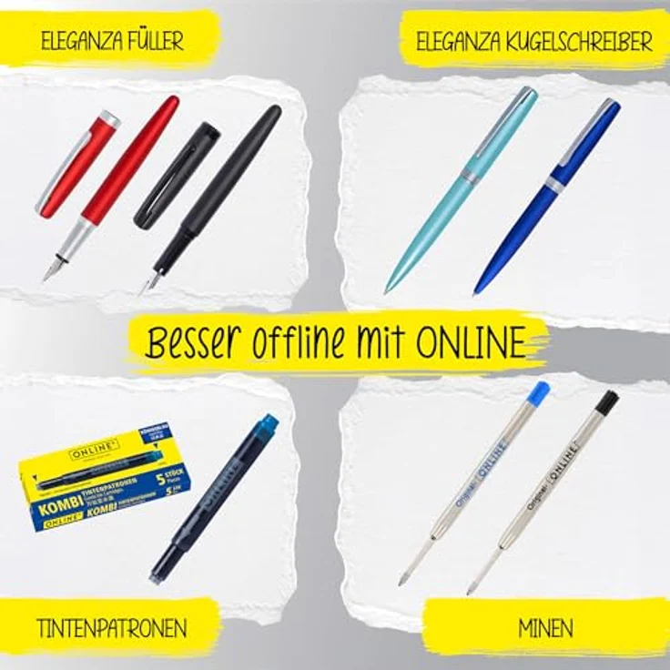 Online Pen Eleganza Schreib-Set, Metallgehäuse, inklusive Echt-Lederetui – Bild 8