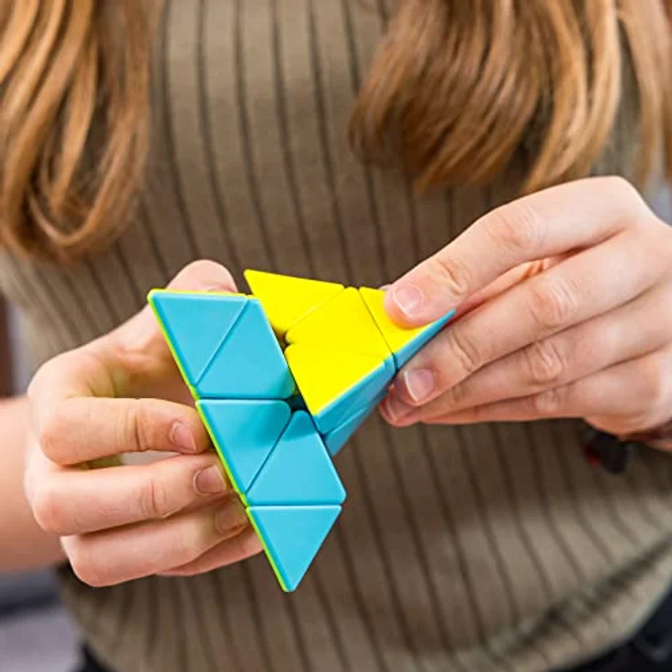 CUBIDI® - Zauberwürfel Pyramide - Spannender Pyraminx Brainteaser für Kinder und Erwachsene (ohne Sticker) – Bild 3