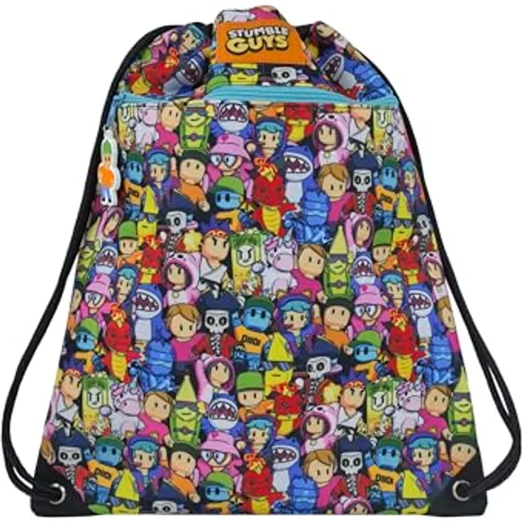 Wisam Turnbeutel Stumble Guys, Sportbeutel 42x32cm mit Kordelzug für Kinder