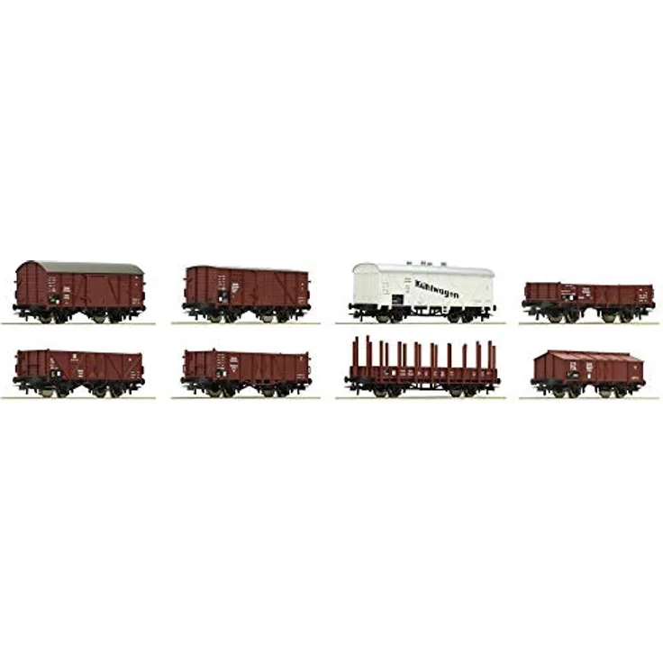 H0 RO 8ER-SET GÜTERWAGEN DER DRG