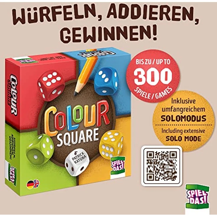 SPIEL DAS! Verlag - Colour Square - spannendes Roll & Write, Würfelspiel für die ganze Familie! NEUHEIT! – Bild 4