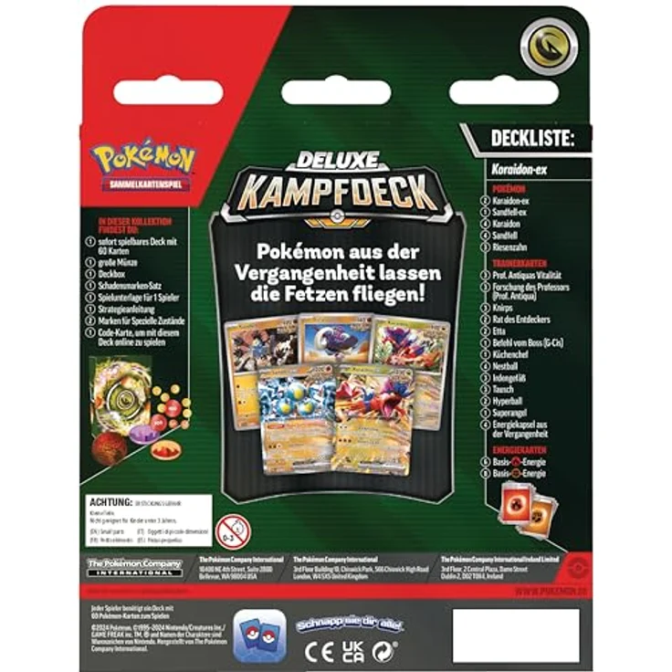 Pokémon Sammelkartenspiel: Deluxe-Kampfdeck Koraidon-ex, holografische Karten, strategische Herausforderungen, 60 Karten & Zubehör – Bild 4