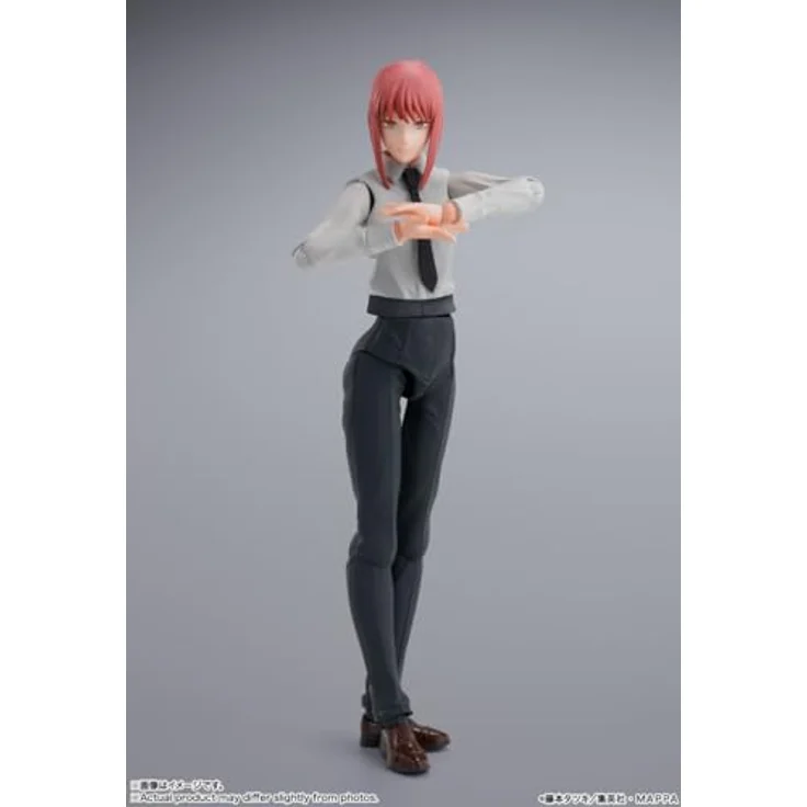 Tamashii Nation Chainsaw Man S.H. Figuarts Actionfigur Makima, 14 cm mit flexiblem Stoffmantel und wechselbaren Gesichtsteilen – Bild 4