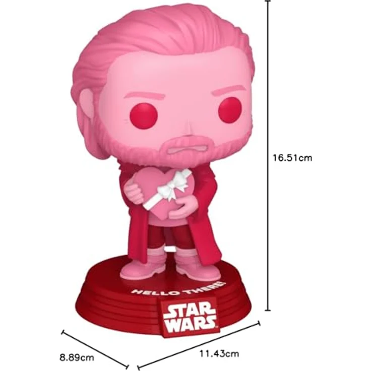 Funko POP! Star Wars: Valentines - Obi-Wan Kenobi - Vinyl-Sammelfigur, 9,5 cm, langlebiges Premium Vinyl für Sammler und Fans – Bild 5