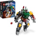 LEGO 75369 Star Wars Boba Fett Mech, baubare Actionfigur mit Blaster und Raketenrucksack mit Flick-Shooter, Sammelset für Kinder