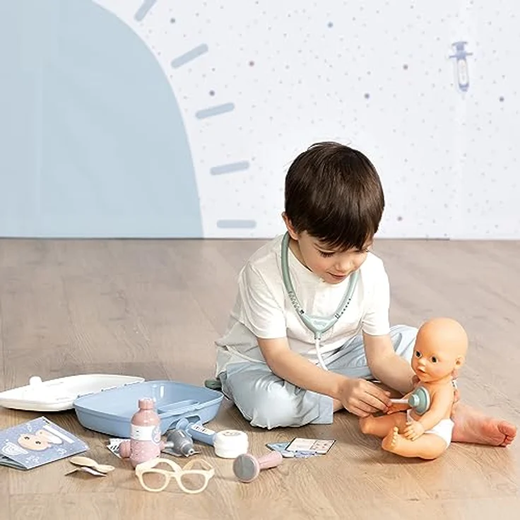 Smoby Toys Arztkoffer Kinder klein, Spielzeug-Doktorkoffer mit 19 Teilen und Zubehör, medizinischer Koffer für Kinder ab 3 Jahren, kompakt und tragbar – Bild 2