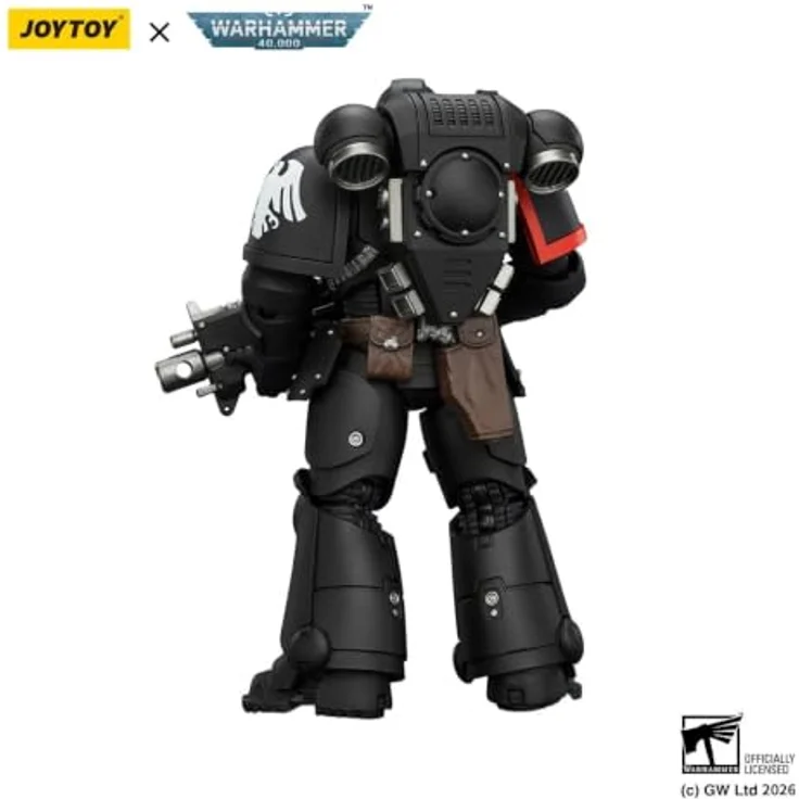 JOYTOY Warhammer 40,000 Actionfigur Raven Guard Intercessor, 12 cm, hochdetailliert, vollständig beweglich, mit Bolzen-Gewehr und Kettenschwert – Bild 3