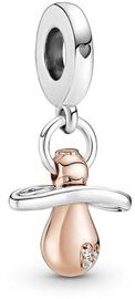 PANDORA Charm Schnuller Kind Silber rosévergoldet 781490C01