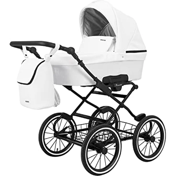 Kunert Kinderwagen ROMANTIC Retro Sportwagen Babywagen Babyschale Set 1 in 1, konform mit europäischen Normen, blau – Bild 1