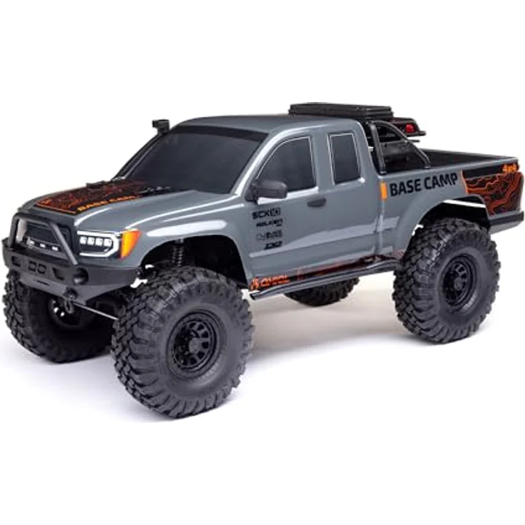 Axial SCX10 III Base Camp 1:10 RTR Rock Crawler, 4X4 mit Portalachsen und Falken Wildpeak-Reifen, grau – Bild 1