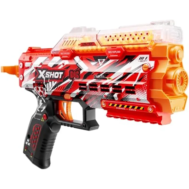X-Shot Hyper Gel Blaster Stinger Prime, mit 1000 Gel-Pellets und Schutzbrille, 21 m/s Geschwindigkeit, 200 Kugel Kapazität