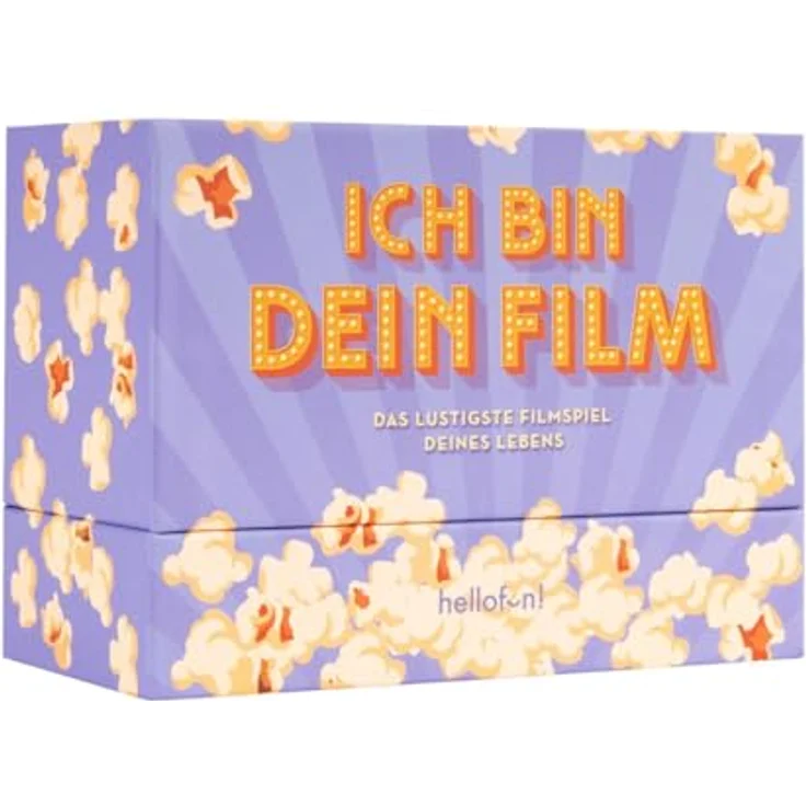 Hellofun! - ICH BIN DEIN Film, Familien-Brettspiel mit lustigen Quizfragen, hochwertige laminierte Karten – Bild 1