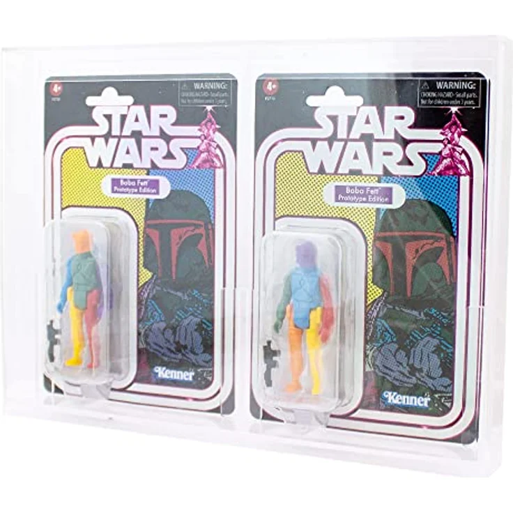 Morax 3x Stavo Twin Acryl Aufbewahrungsbox für Spielfiguren, UV-geschützt, für 2 Star Wars Reaction Figuren, transparent – Bild 2