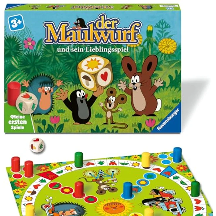 Ravensburger Der Maulwurf und Sein Lieblingsspiel - Brettspiel für 2-4 Spieler, ab 3 Jahren, mit Holzwürfel, ca. 15-20 Minuten Spieldauer – Bild 1