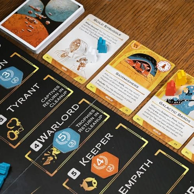 Infolist Leder Games Arcs (EN) - Strategisches Kartenspiel für 3-4 Spieler mit innovativem, kartengesteuertem Aktionssystem und einfachem Würfelsystem – Bild 4