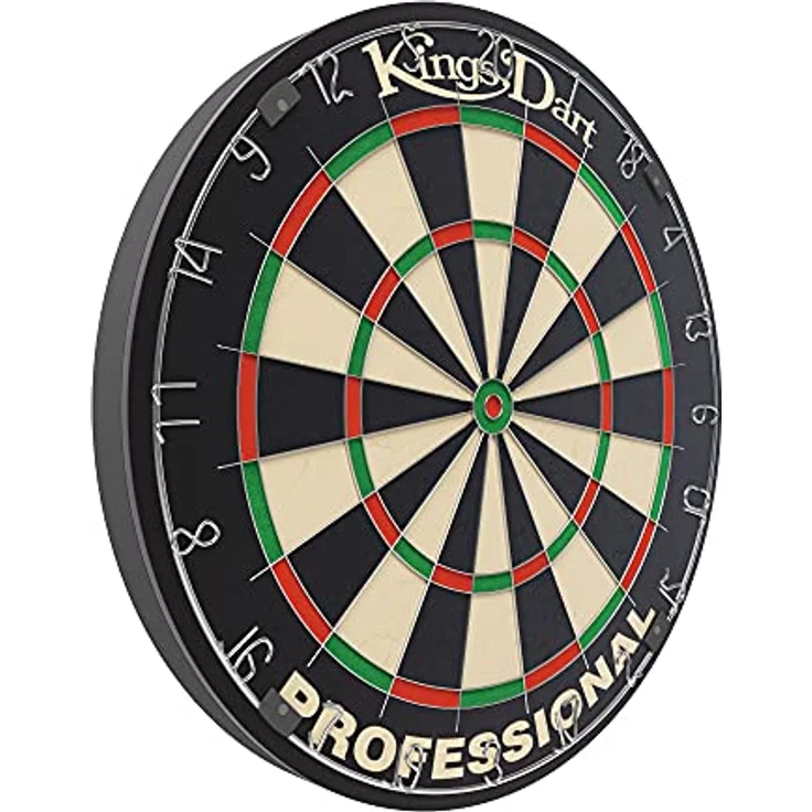 Kings Dart Steeldartscheibe Professional, Ø 45 cm aus Sisal mit präzisem Messerklingenstahl Spider, inklusive Wandaufhängung – Bild 7