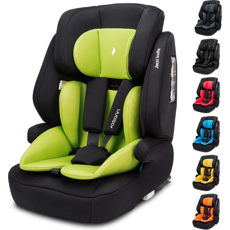 Osann Autokindersitz Jazzi Isofix, mitwachsender Auto Kindersitz für Kinder von 76 bis 150 cm, in schwarz – Bild 1