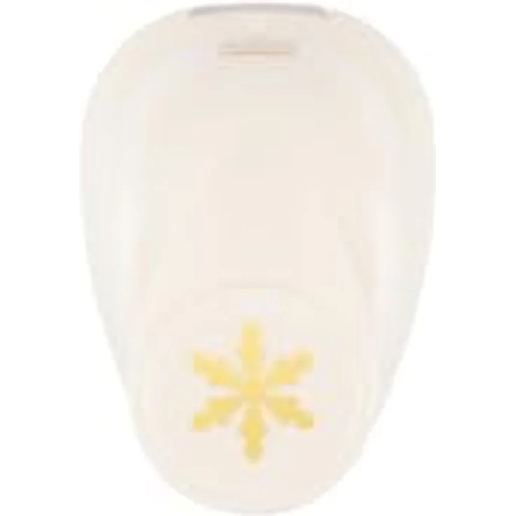 Vaessen Creative Motivstanzer Schneeflocken, 1.4 x 1.6 cm, für Bastelpapier und Scrapbooking, Weiß-gold – Bild 1