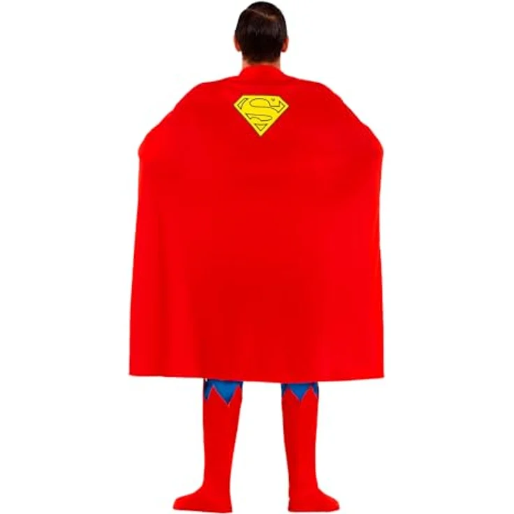 Funidelia Offizielles Superman Kostüm für Herren, Blau, mit Overall, Umhang, Gürtel und Stiefelüberzügen, Größe XL für Karneval und Halloween – Bild 2