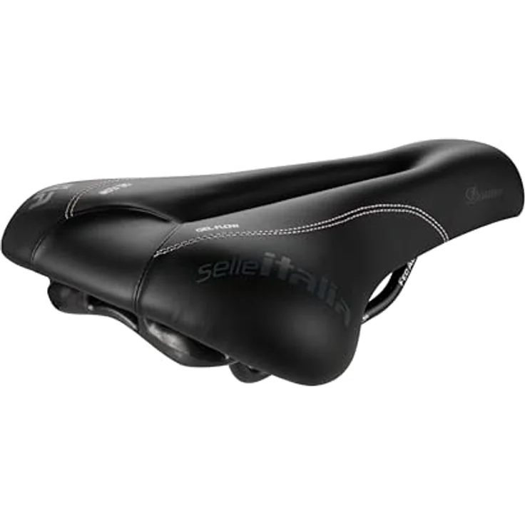 Selle Italia DONNA Sattel schwarz - L2, Fahrradsattel mit Eisen-Kohlenstoff-Legierung und Duro-Tek Bezug – Bild 1