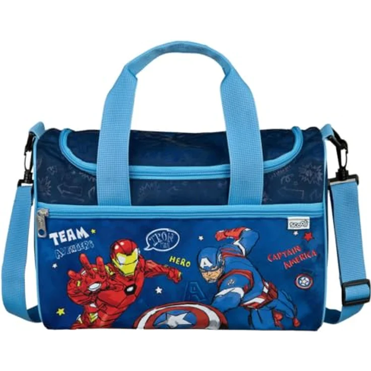 Scooli Sporttasche Avengers, 35 cm, blau, 100% Polyester, für Kinder – Bild 1
