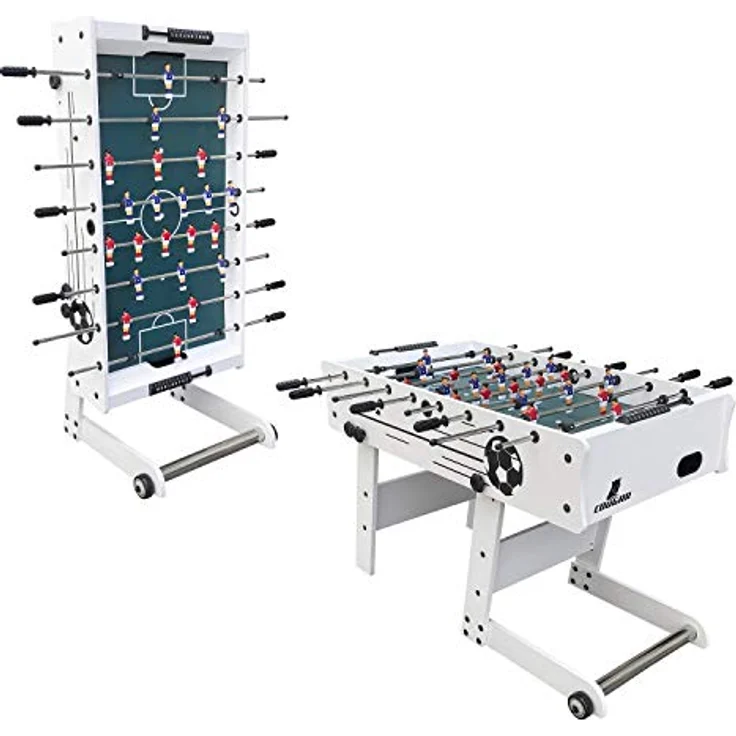 Cougar Scorpion Kick Tischkicker | Kickertisch in Weiß klappbar | Fußballtisch inkl. 2 Bälle & Punktezähler | Indoor Tischfußball für Kinder & Erwachsene | Maße 122x61x80 cm. – Bild 1