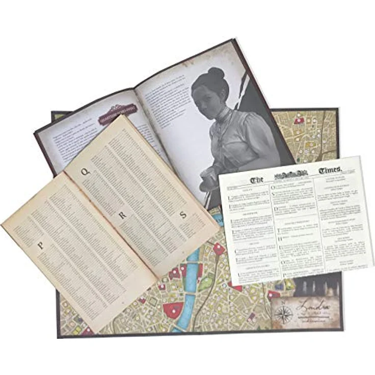 Asmodee Sherlock Holmes Consulente Investigativo, Brettspiel mit 10 kniffligen Fällen und London-Karte – Bild 3
