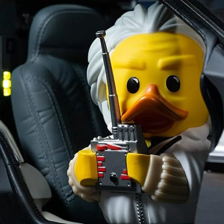 TUBBZ Tubbz Duck Zurück aus der Zukunft - Doc Brown, offiziell lizenziertes Sammlerstück, ca. 9 cm groß, hochdetailliert aus PVC – Bild 3