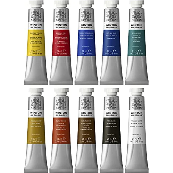 Winsor & Newton Winton Ölfarbe, 10er Set in 21 ml Tuben, hohe Lichtbeständigkeit, hohe Deckkraft, gleichmäßige Konsistenz, reich an Farbpigmenten – Bild 4