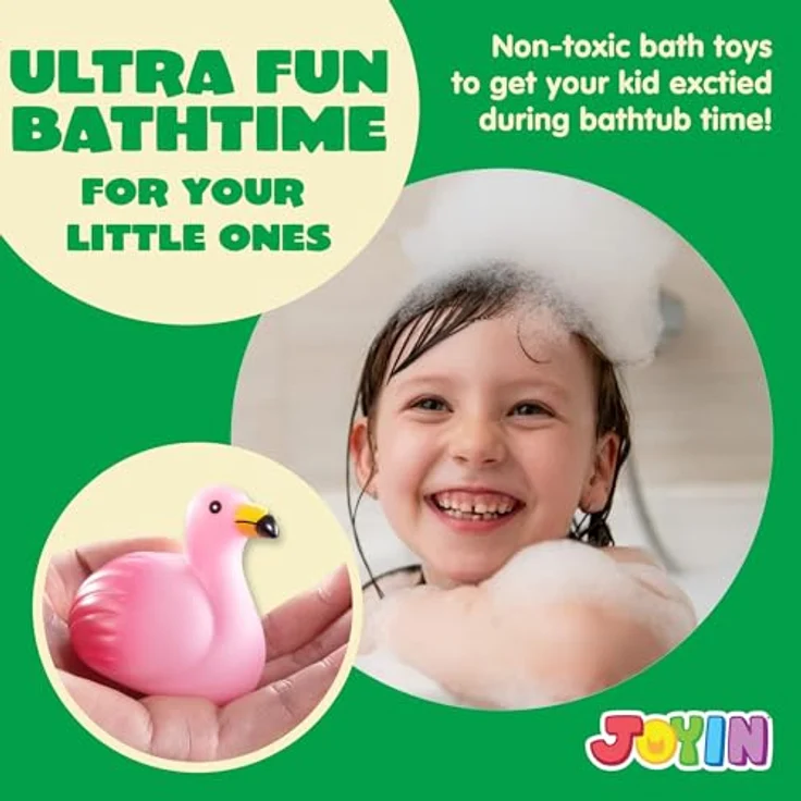 JOYIN 12 Stück leuchtende Badespielzeuge, blinkende LED-Badewanne Meerjungfrau Spielzeuge für Kleinkinder, farbenfroh und kinderfreundlich, für Baby Bathtime – Bild 4