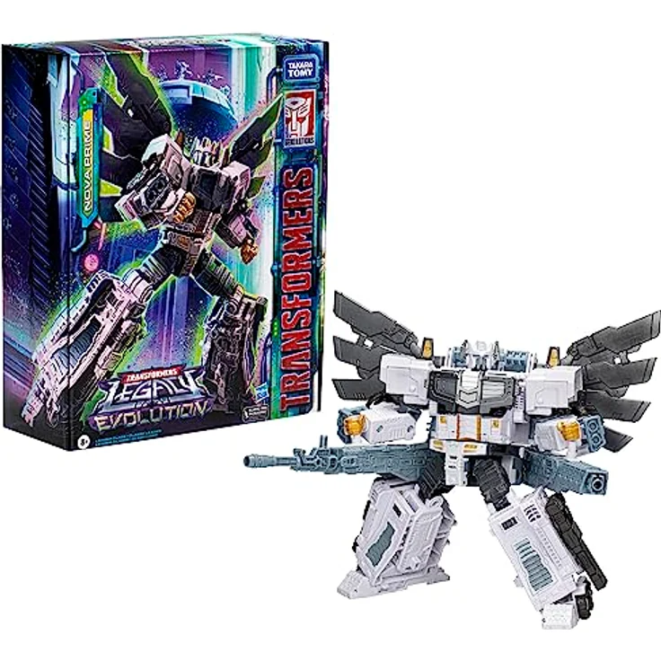 Hasbro Transformers Legacy Evolution Nova Prime, 17,5 cm große Action-Figur mit 2 Modi, Truck-Anhänger und 3 kombinierbaren Blastern, für Jungen und Mädchen ab 8 Jahren – Bild 4