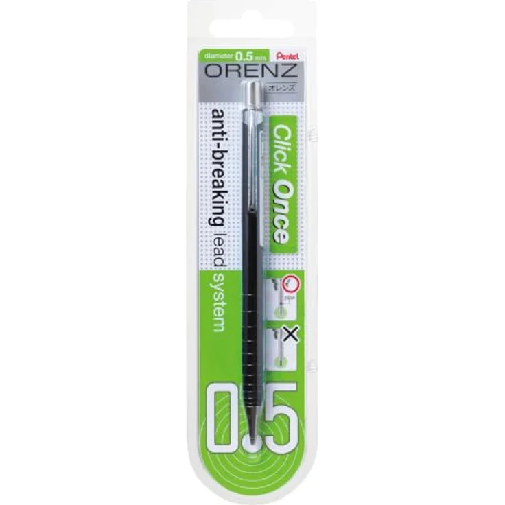 PENTEL Orenz Druckbleistift, schwarz mit 0,5 mm Mine und Anti-Bruch-System – Bild 1