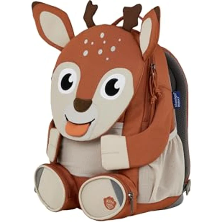 Affenzahn Großer Freund Kindergartenrucksack, 8L, für 3-5 Jährige, höhenverstellbarer Brustgurt, aus Recyclingmaterial, mit Klett-Pfoten und Reflektoren – Bild 5