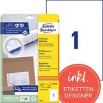 AVERY Zweckform 6119 Universal Etiketten (25 plus 5 Klebeetiketten extra, 210x297mm auf A4, Papier matt, bedruckbare Versandetiketten, selbstklebende Versandaufkleber mit ultragrip) 30 Blatt, weiß - Preisvergleich