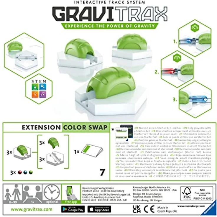 Ravensburger GraviTrax Erweiterung Color Swap - Ideales Zubehör für spektakuläre Kugelbahnen, Konstruktionsspielzeug für Kinder ab 8 Jahren – Bild 5
