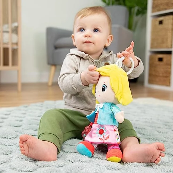 Lamaze - Meine Freundin Olivia, Kuscheltier mit rasselnder Blumenhand – Bild 4