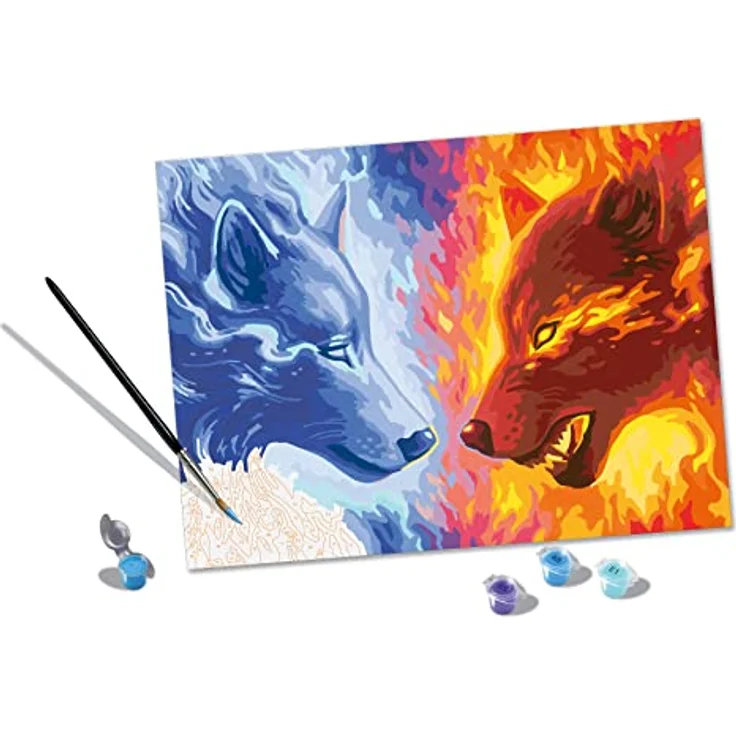 Ravensburger 23549 - CreArt, Malen nach Zahlen, Fire & Ice, 40x30cm, Malset – Bild 3
