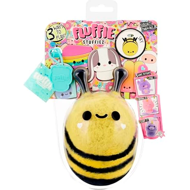 FLUFFIE STUFFIEZ Fluffie Stuffiez Small Plush - Bee/ Lady Bug Kuscheltier mit 3 Spielvarianten und Überraschungsfiguren – Bild 2