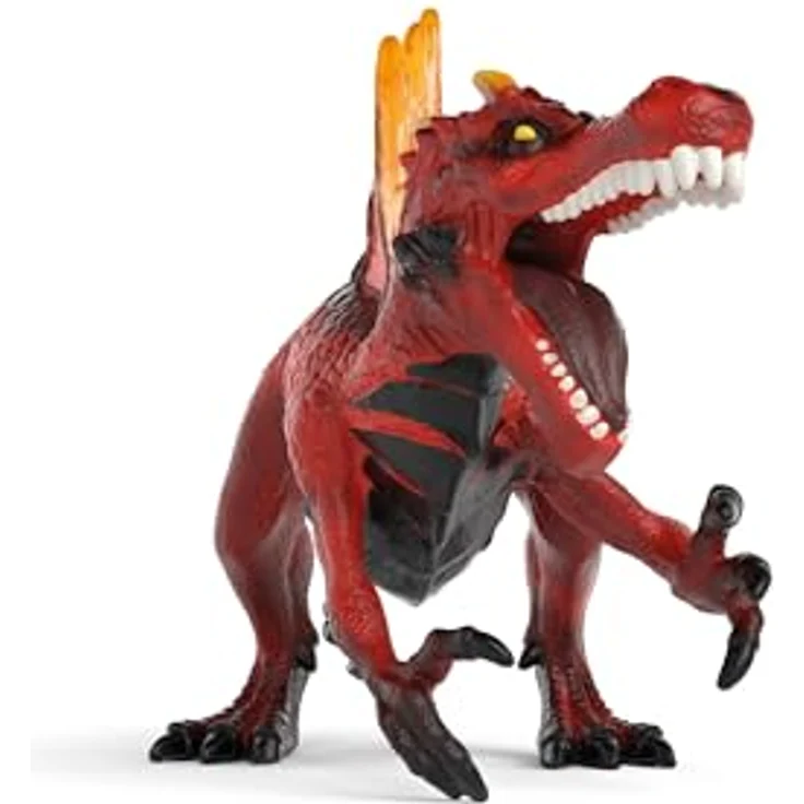 Schleich Eldrador Creatures, Feuersaurier vs Dschungelechse, kämpfendes Duell mit zwei Köpfen und flammendem Echsenkamm, 30 x 15 x 10 cm – Bild 4