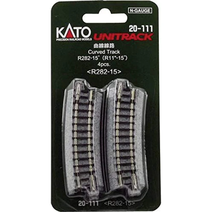 Kato 7078102 N Unitrack Gebogenes Gleis 15° 282mm – Bild 1