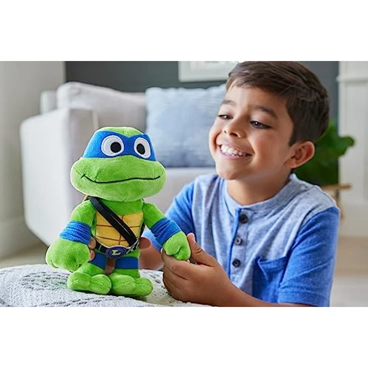 TEENAGE MUTANT Ninja Turtles Mutant Mayhem - 20 cm Anführer Leo Plüschfigur zum Kuscheln und Spielen, tolles Geschenk für TMNT-Fans ab 3 Jahren, HRC77 – Bild 5