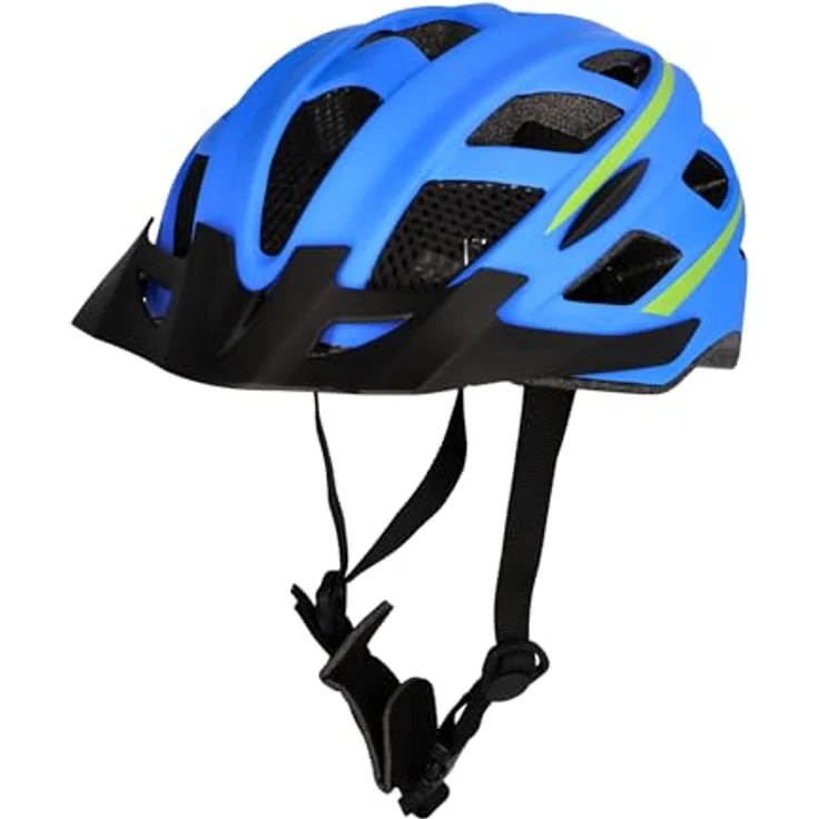 FISCHER Erwachsene Fahrradhelm, Radhelm, Cityhelm, Mountainbike-Helm Urban Montis, L/XL, 58-61cm, weiß blau, mit beleuchtetem Innenring-System – Bild 4