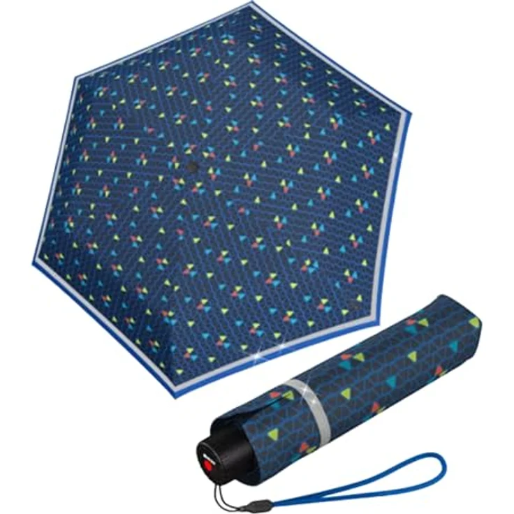 Knirps Rookie Manual Kinder Schultaschenschirm Regenschirm Taschen Kinderschirm Triple Blue – Bild 2