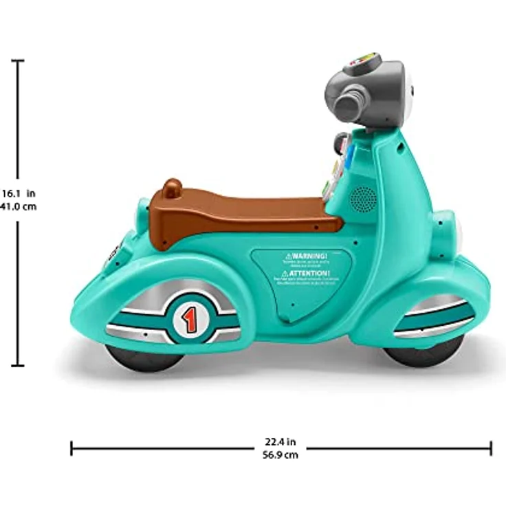Fisher-Price HMV76 - Roller Aufsitzspielzeug für Kleinkinder mit Smart-Stages-Lerninhalt für Rollenspiele, mehrsprachige Version, Lernspielzeug, Babyspielzeg ab 12 Monaten – Bild 4