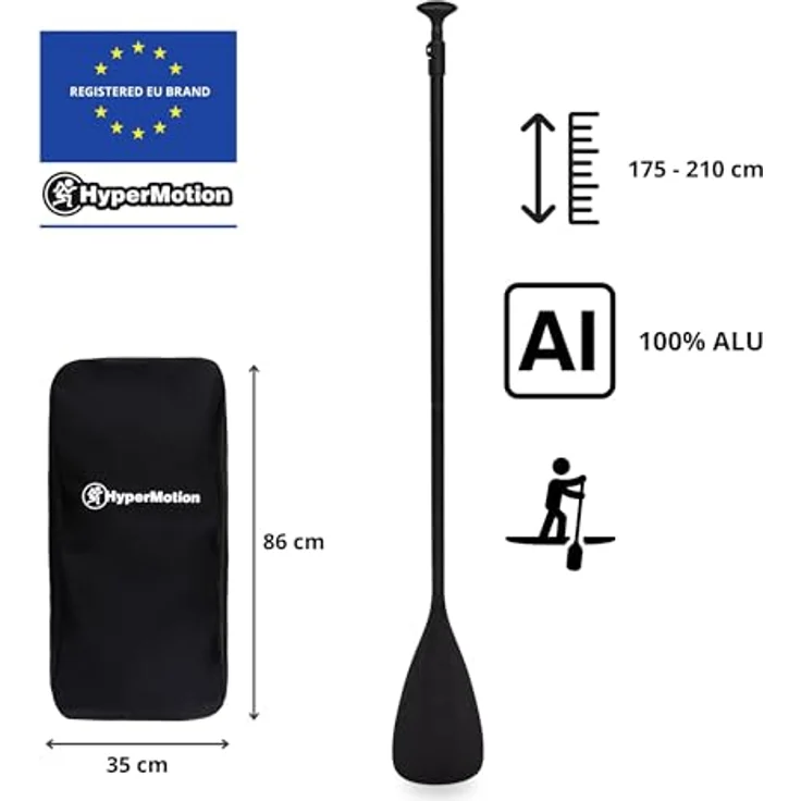 HyperMotion SUP Board für Kinder 215 cm, aufblasbares Stand Up Paddle Set mit Paddel, Pumpe und Rucksack – belastbar bis 130 kg, leicht und ideal für Anfänger – Bild 5