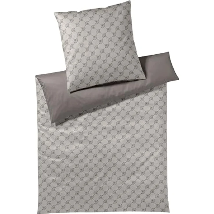 Joop! Bettwäsche Cornflower Double 4083 Taupe - Comfort-Satin Kornblumen-Design - 100% Baumwolle – Bild 1