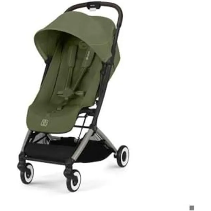 cybex Gold Buggy Orfeo, Buggys mit Feststellbremse, Federung und 5-Punkte-Gurt, Waldgrün, 52x102x77 cm